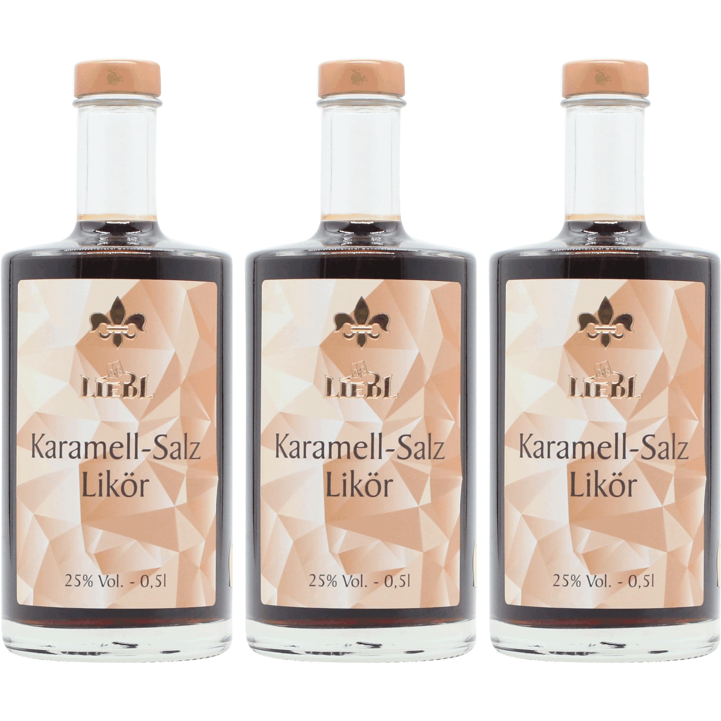 Liebl Karamell Salz Likör Bayrischer Wald Deutschland inkl. FeinWert E-Book (3 x 0.5 l)