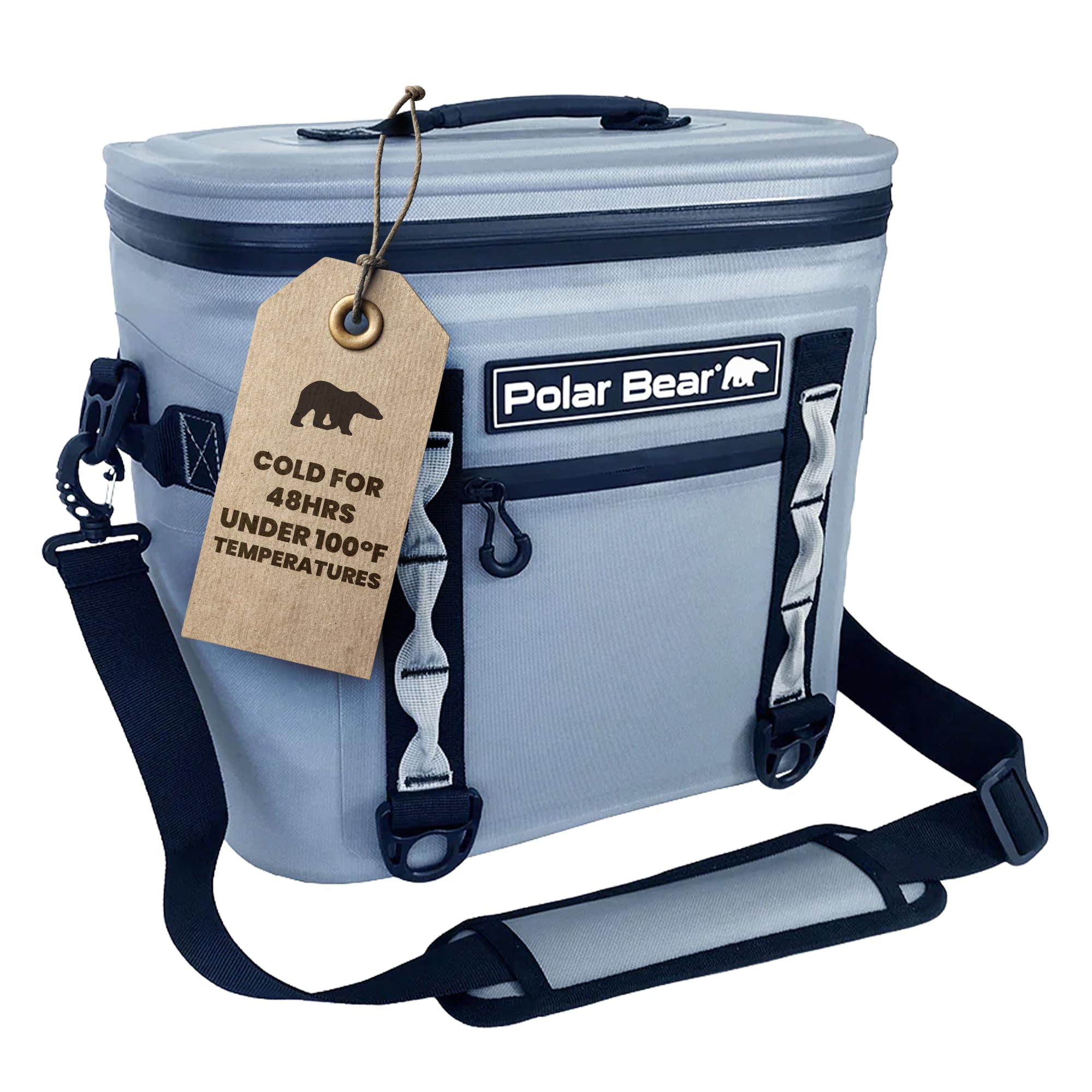 Polar Bear Coolers - Soft Topper Cooler Bag - Insulated Leak Proof Thermal Bag for Travel, Beach, or Camping - Heavy Duty & Portable - Made Waterproof - Keeps Ice up to 48 hrs