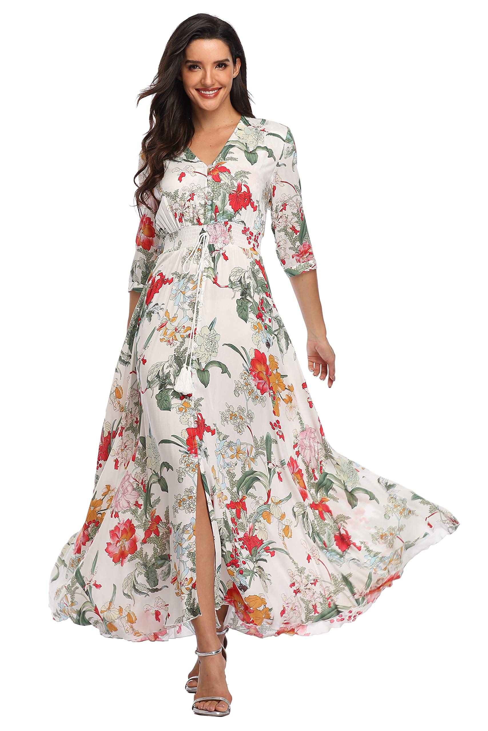 Casual Summer Dresses for Women 2026 Maxi Dress Flowy Bohemian Beach Party