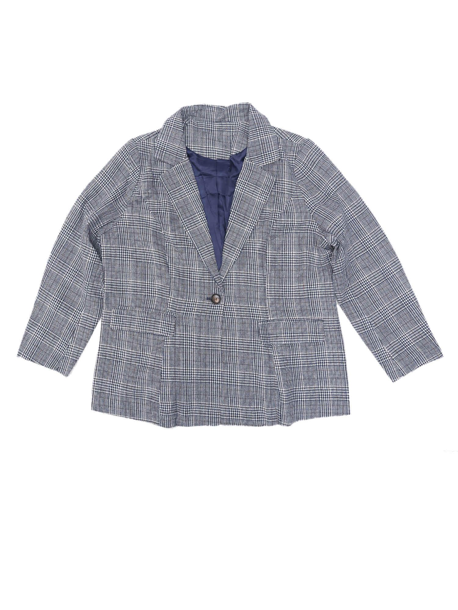 Agnes Orinda Blazers for Women Plus Size Plaid Notched Lapel Long Sleeve Business Casual Blazer Jackets