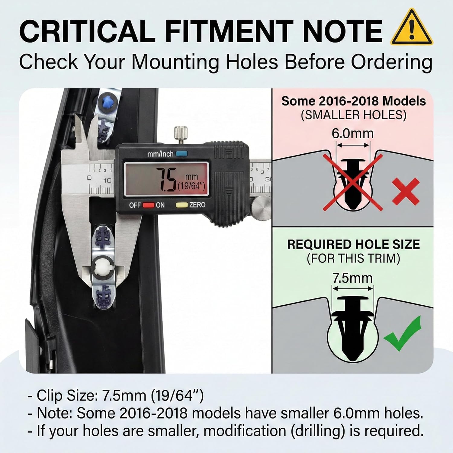 Rear Right C-Pillar Body Molding Trim Compatible with Nissan Maxima 2016-2021, Replaces 78872-9DD0A, 78872-9DJ1A, Passenger Side C Pillar Trim with Retaining Clips (Check Clip Size 7.5mm)