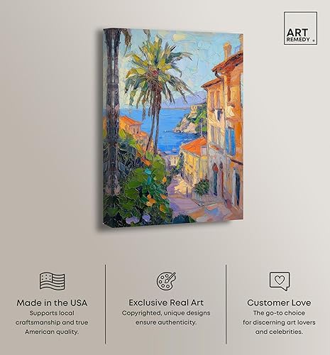 Miniatura 2 de Art Remedy Serene Waterside Canvas Monet Coastal, galería envuelta, 16 x 24 pulgadas