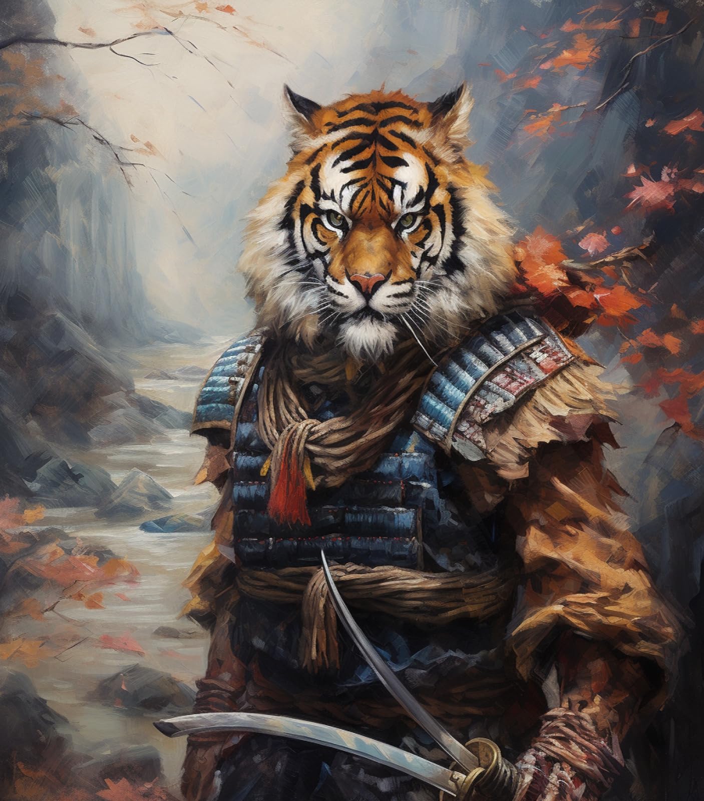 Malen Nach Zahlen 'Elfe & Tiger' – Leinwand 40x50 Cm, Inkl. Farben & Pinsel, Für Erwachsene & Kinder