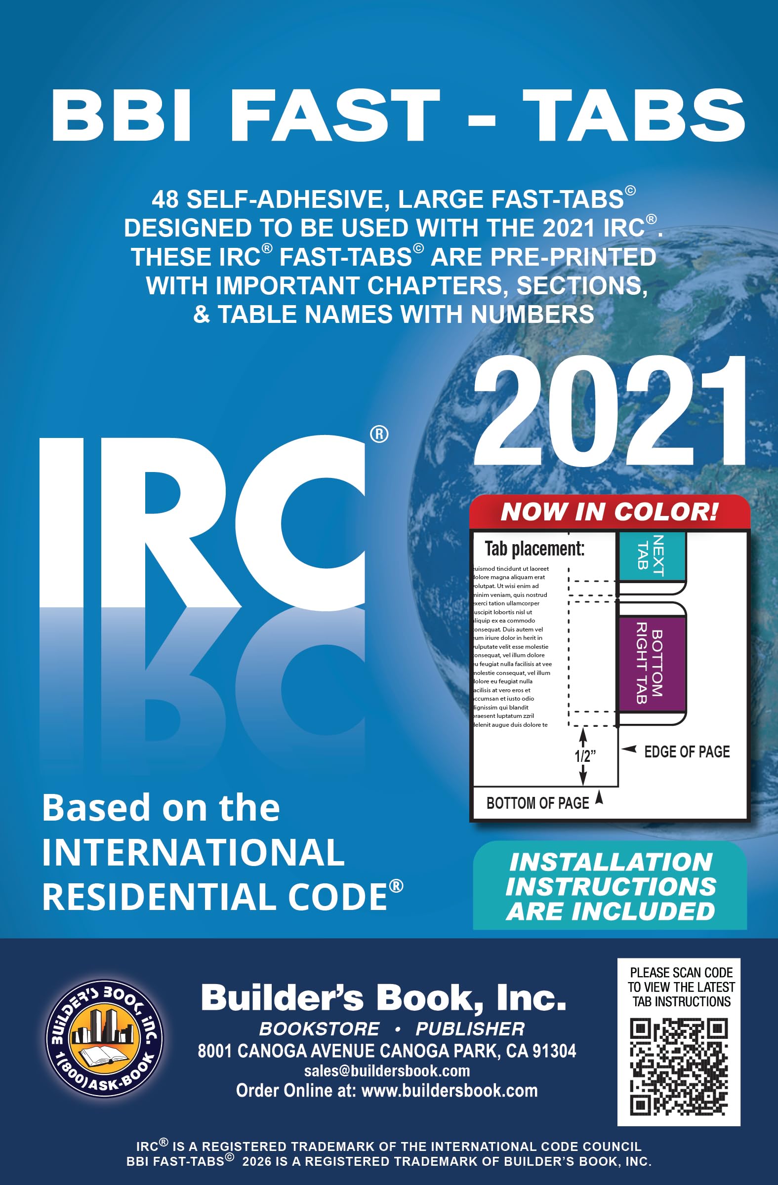 2021 International Residential Code (IRC) Fast Tabs