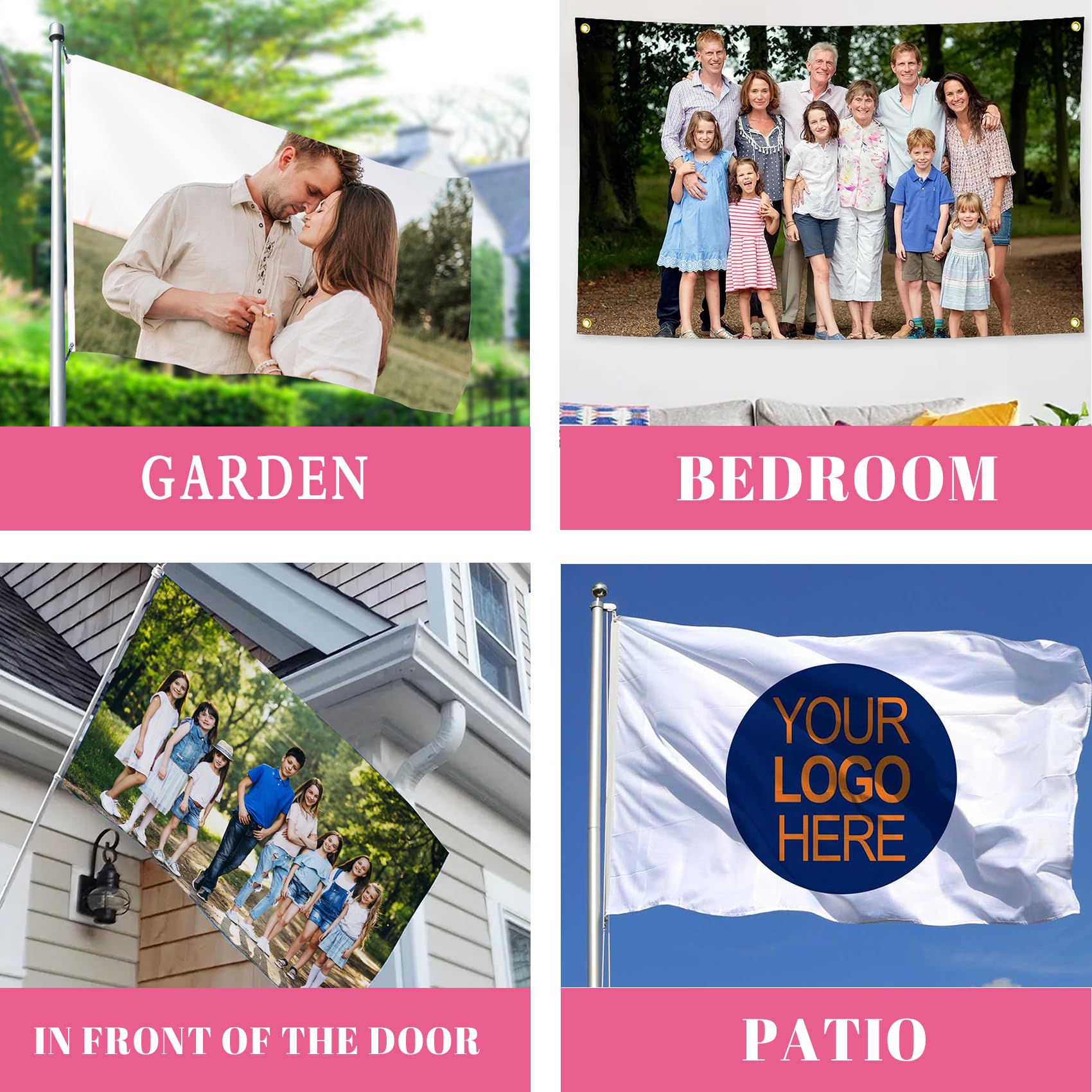 Bandiera Personalizzata con Logo per Decorazione Esterna Balcone Prato Festa