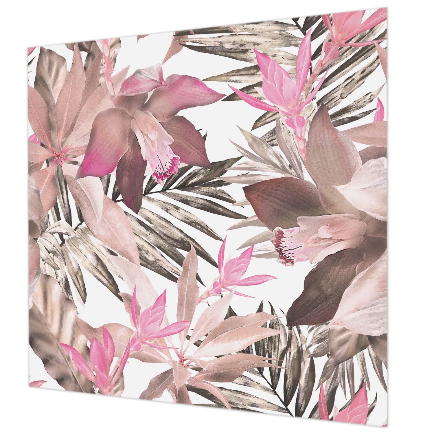 Papier peint intissé fleurs exotiques à impression haute qualité Tulup