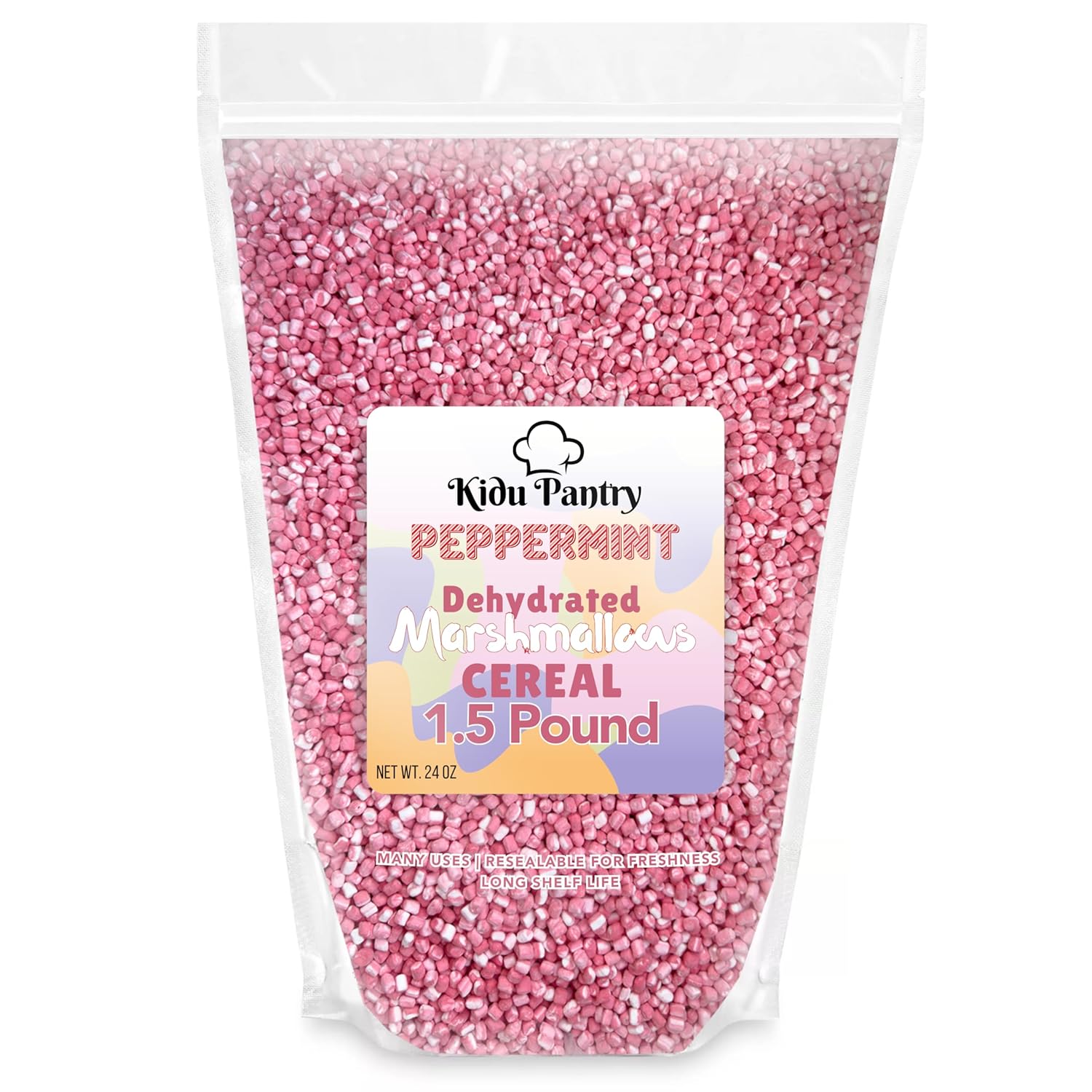 Dehydrated Marshmallow Bits Cereal Assorted Colors And Shapes, Perfect For Easter, Saint Patrick's Day Celebration (Peppermint, 24 Ounce)
