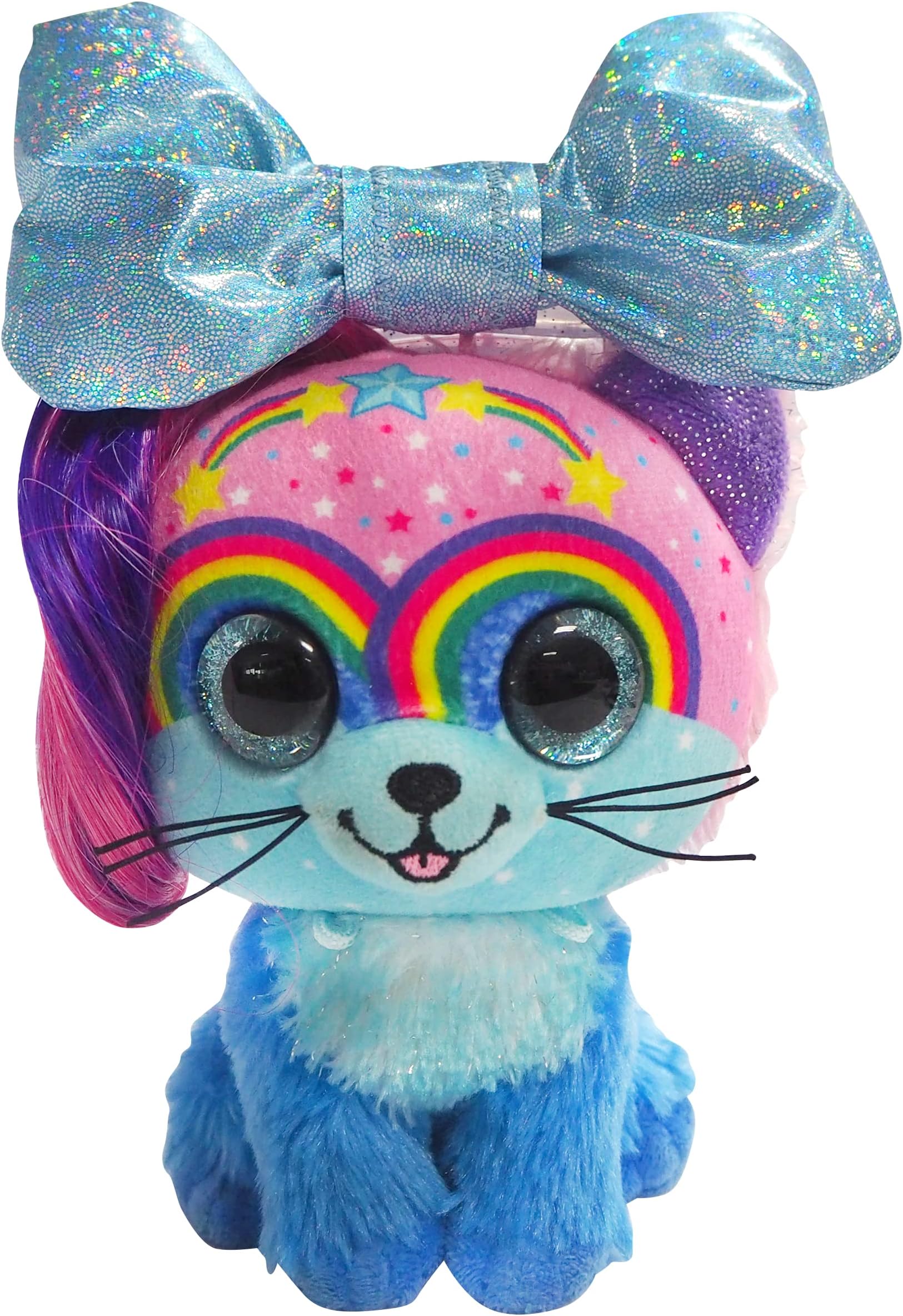 Pioupiou et MerveillesLittle Bow Pets Stuffed Animals-6" Little Bow Pets Regular Twinkle Bow Pet-2 Surprise Toys Inside Bow