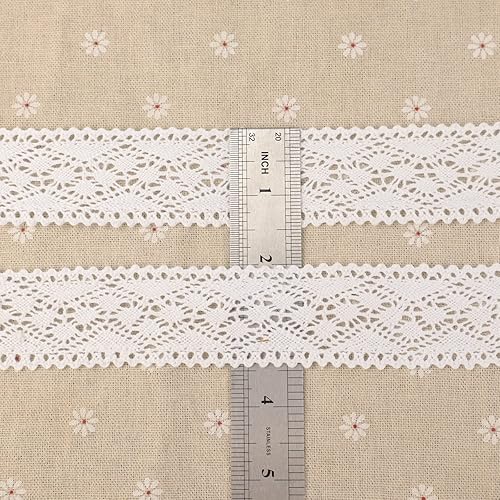 Miniatura 2 de Cinta de encaje blanco de 16 yardas de encaje de ganchillo para manualidades, envoltura de paquetes de regalo, decoración de boda nupcial,