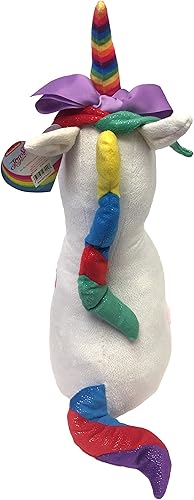 Miniatura 4 de Nickelodeon JoJo Siwa - Almohada de peluche de unicornio arcoíris brillante de 23 pulgadas