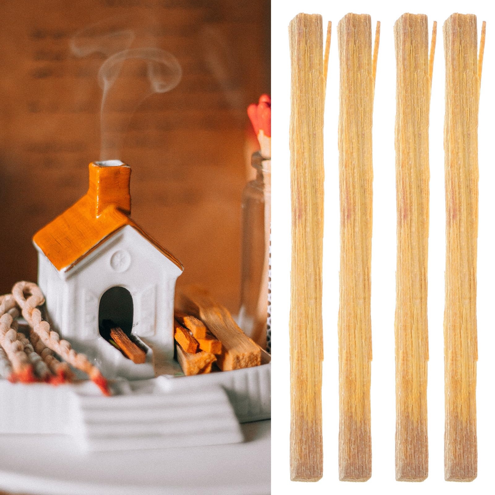 SHINEOFI Bastoncini di Incenso per Meditazione in Legno di Sandalo Naturale, Strisce Profumate 250g per Yoga, Sala Meditazione e Purificazione Dell’aria, Confezione Regalo Aromatico