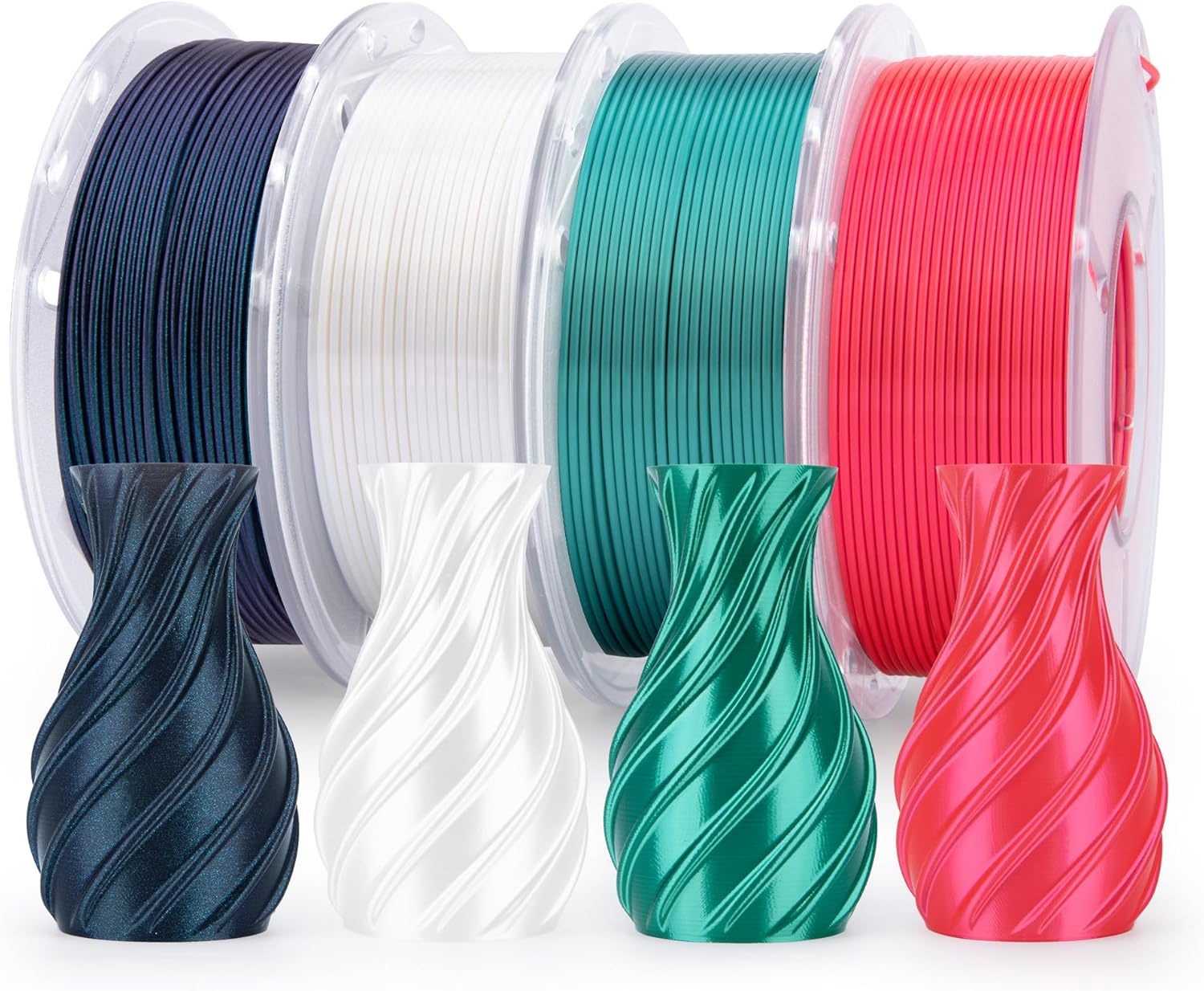 250g*4 Silk Holly Green/Red/White/Galaxy Black