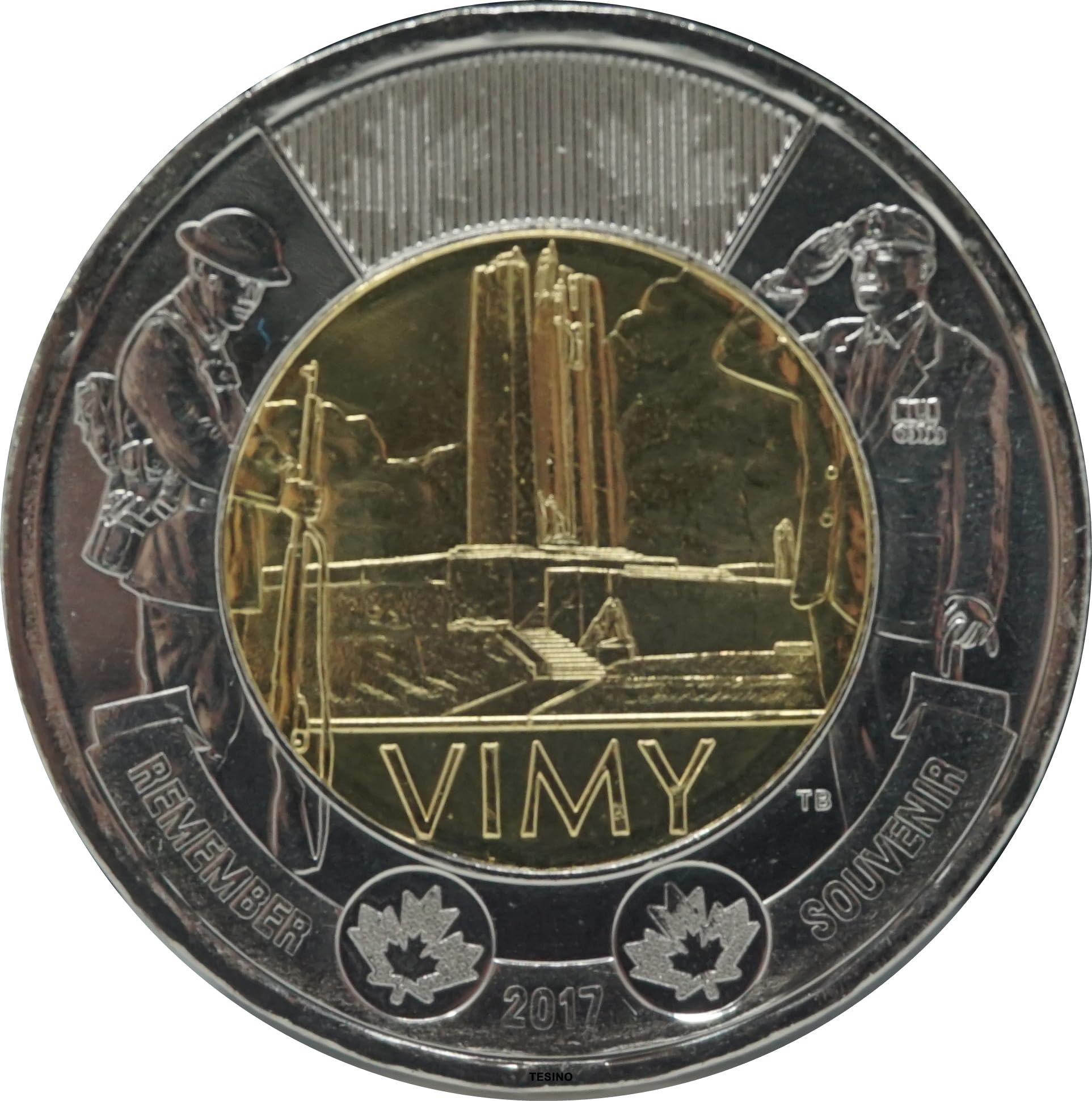 2017 $2 Canadian 100th Anniversary of The Battle of Vimy Ridge