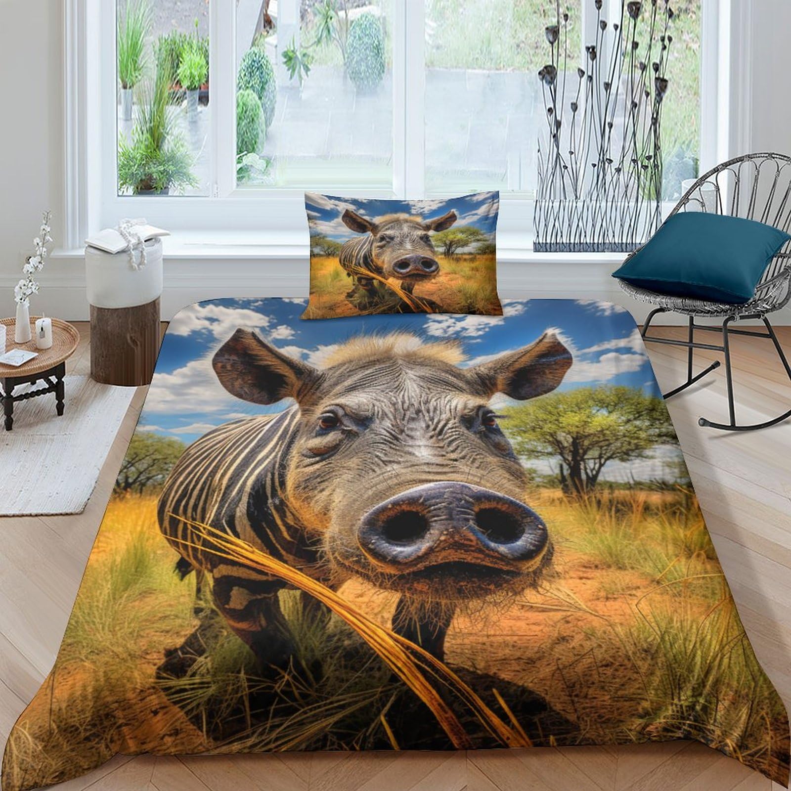 Parure de lit 3 pièces housse de couette 135x200 cm, idée cadeau utile pour lit adolescent et enfant