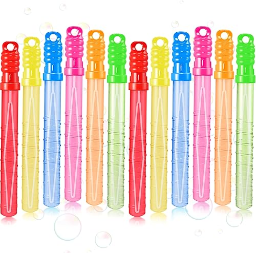 Miniatura 2 de JOYIN Paquete de 24 varitas surtidas de burbujas de 10 pulgadas, varitas de burbujas de 6 colores, recuerdos de fiesta de 3 onzas, juguetes de