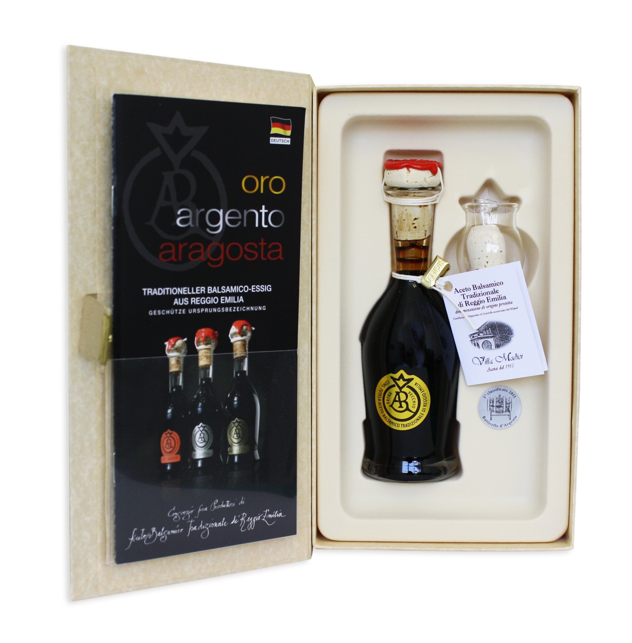 Aceto Balsamico Tradizionale di Reggio Emilia D.O.P. ORO mind. 25 Jahre gereift in Geschenkbox