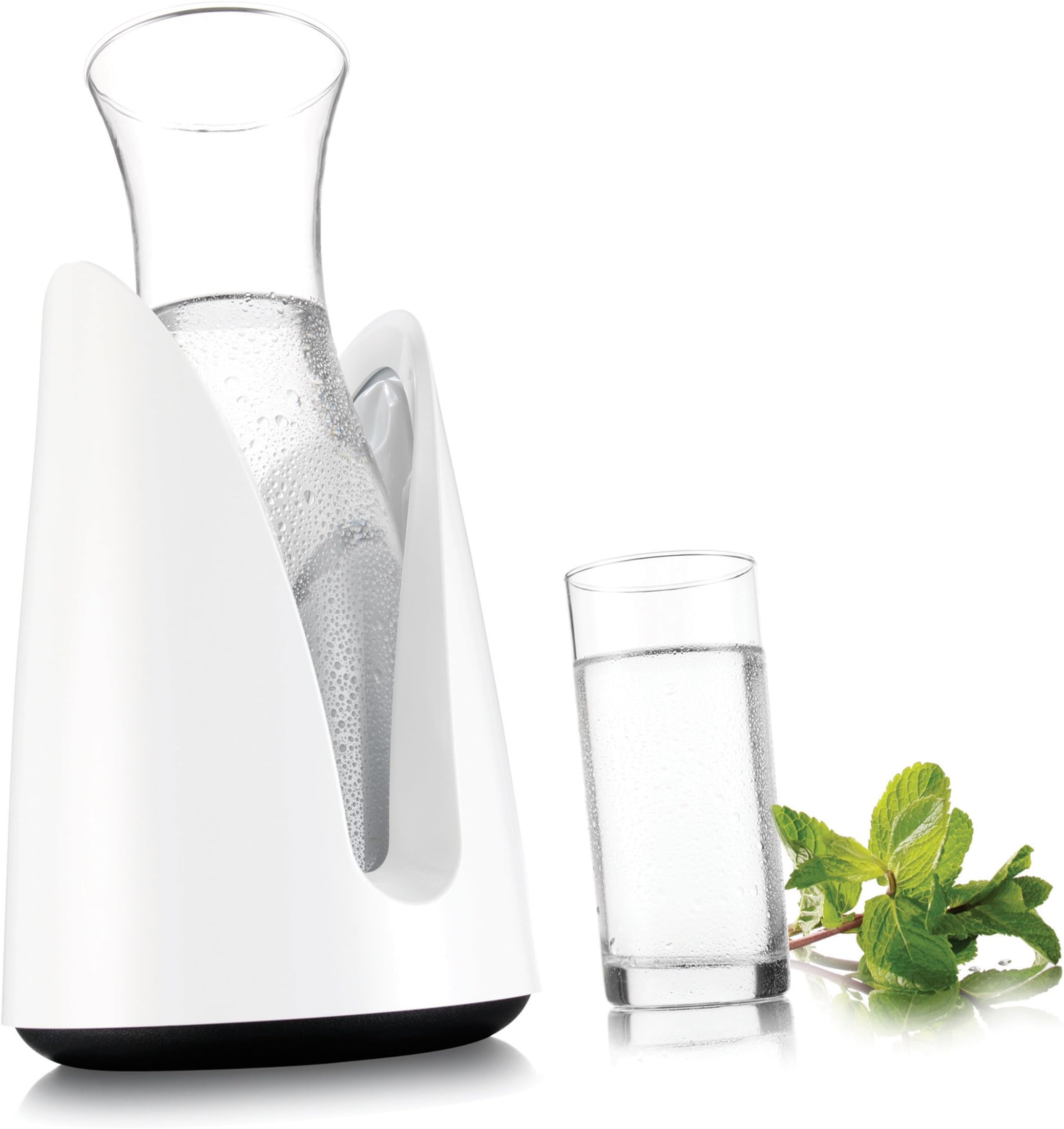 Vacu Vin Tabletop Serving Carafe with Cooler - White