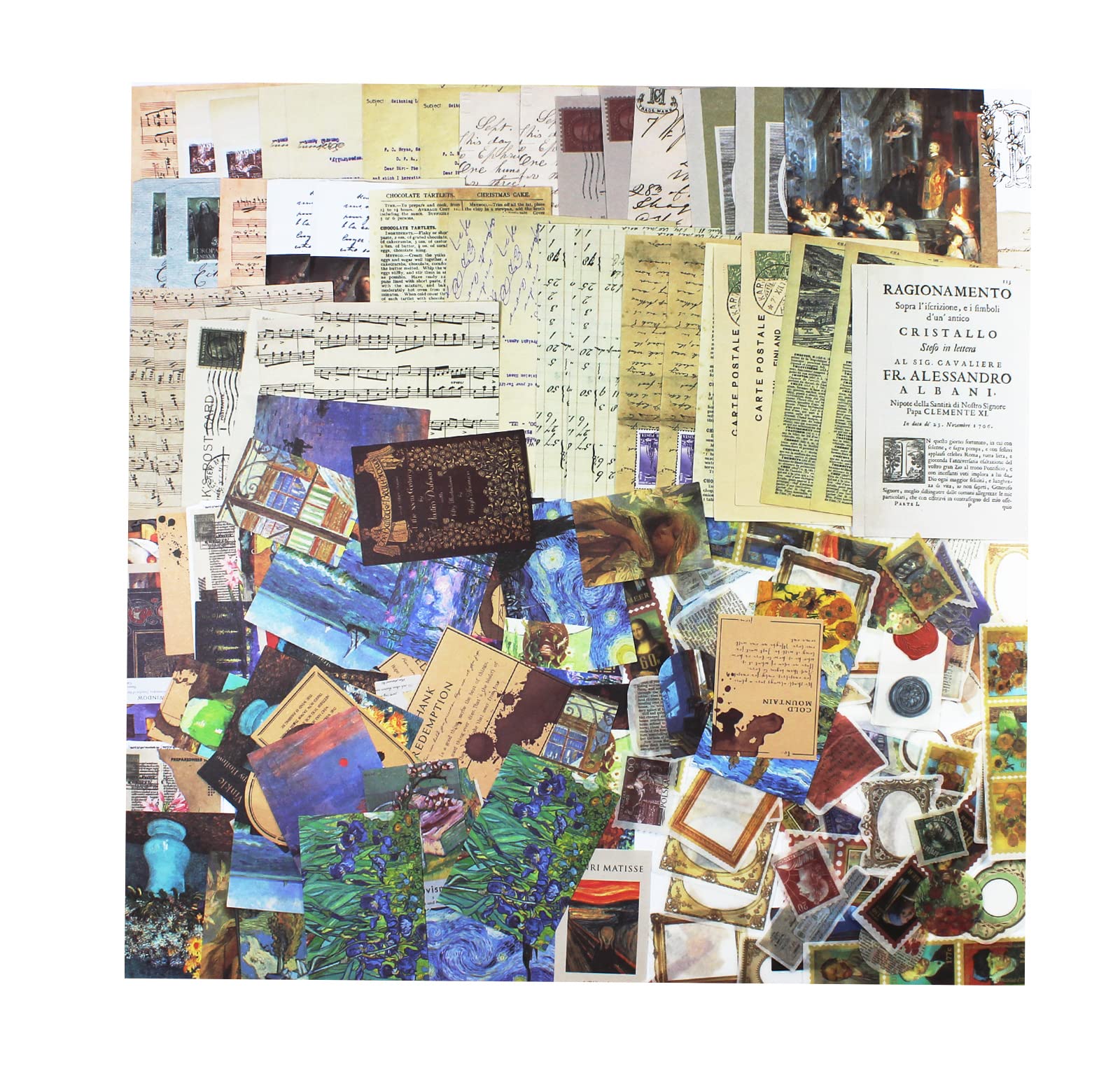 200 Adesivi Vintage Per Scrapbooking E Diario – Kit Fai Da Te Con Carta, Washi E PET Per Decoupage Retrò