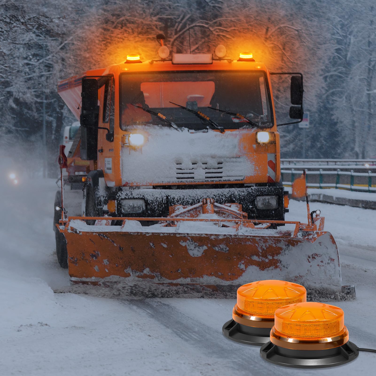 antom lampeggiante led 2 Pezzi, 9-60V lampeggiante trattore con Cavo da 3 Metri e Doppio Interruttore per Carrelli Elevatori, Trattori, Rimorchi, UTV, SUV - Ideale per Cantieri e Traffico Stradale