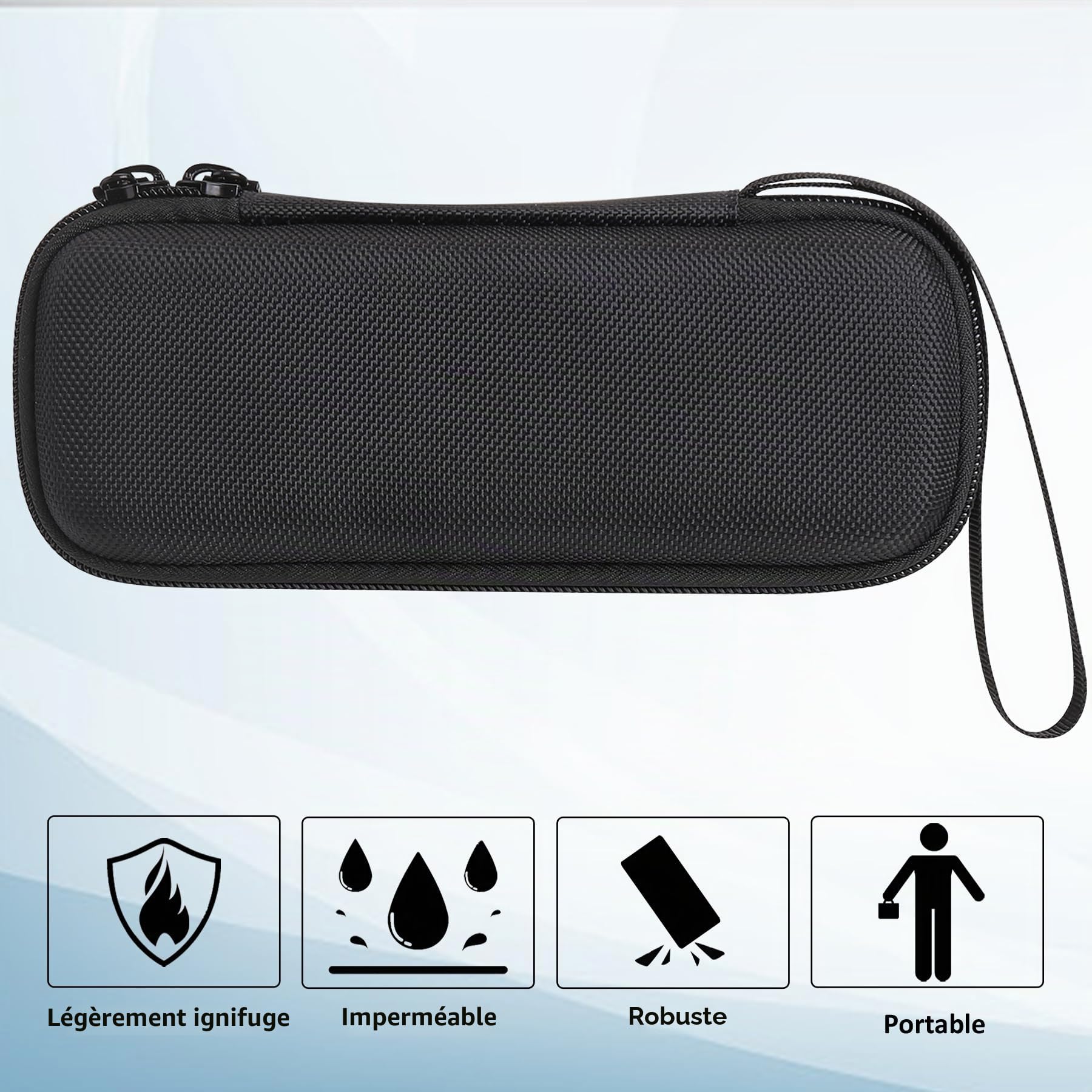 Khanka Étui pour Anker Zolo 25,000mAh/Prime 27,650mAh Batterie Externe | Compatible avec Anker Zolo Power Bank 25,000mAh(165W)/Prime 27,650mAh Power;Étui Rigide de Rangement,Noir,Étui uniquement