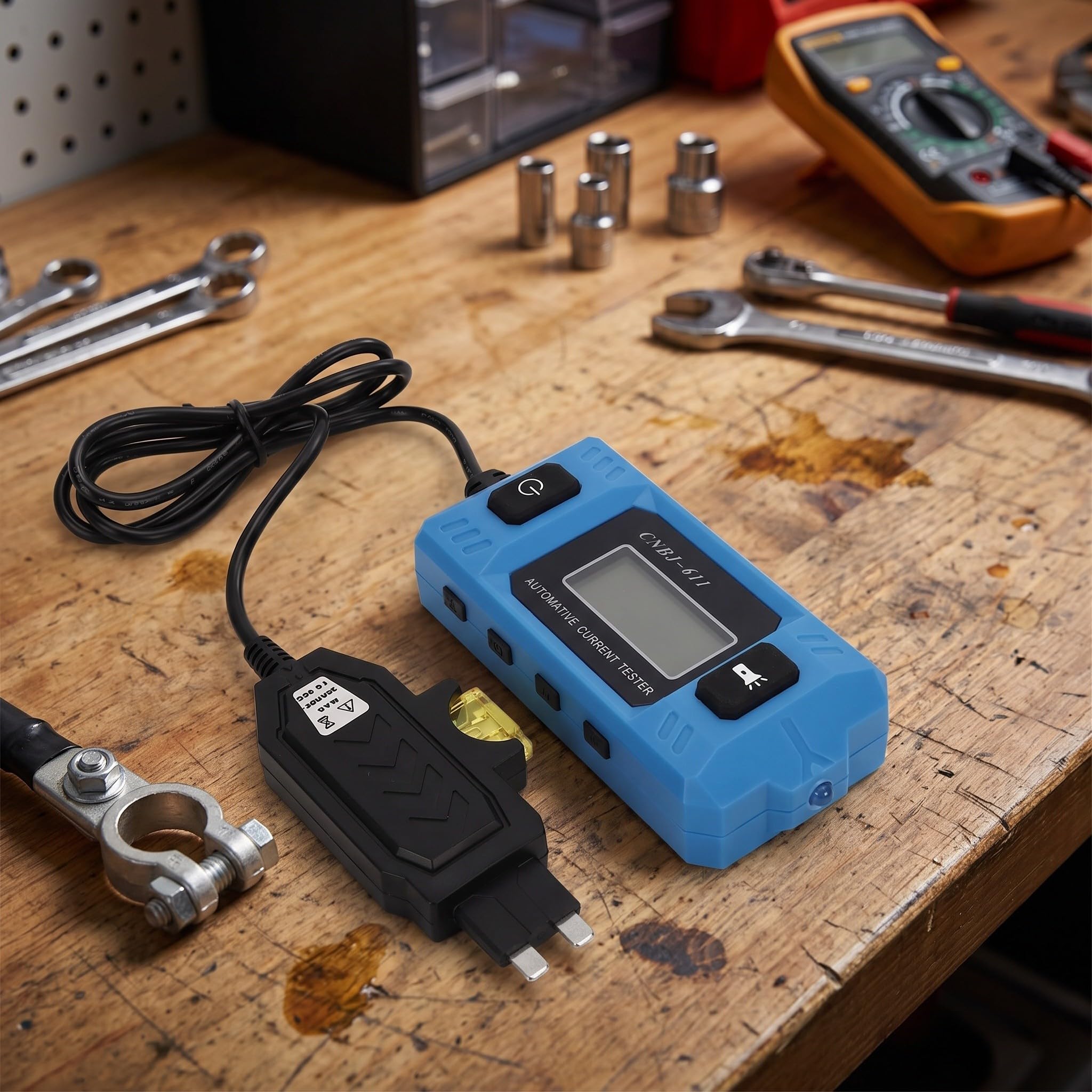 Artibetter Tester per guasti ai circuiti automobilistici - Strumento di diagnostica elettrica per autoveicoli - Rilevatore di corrente continua - Tester di corrente di standby per veicoli per test di