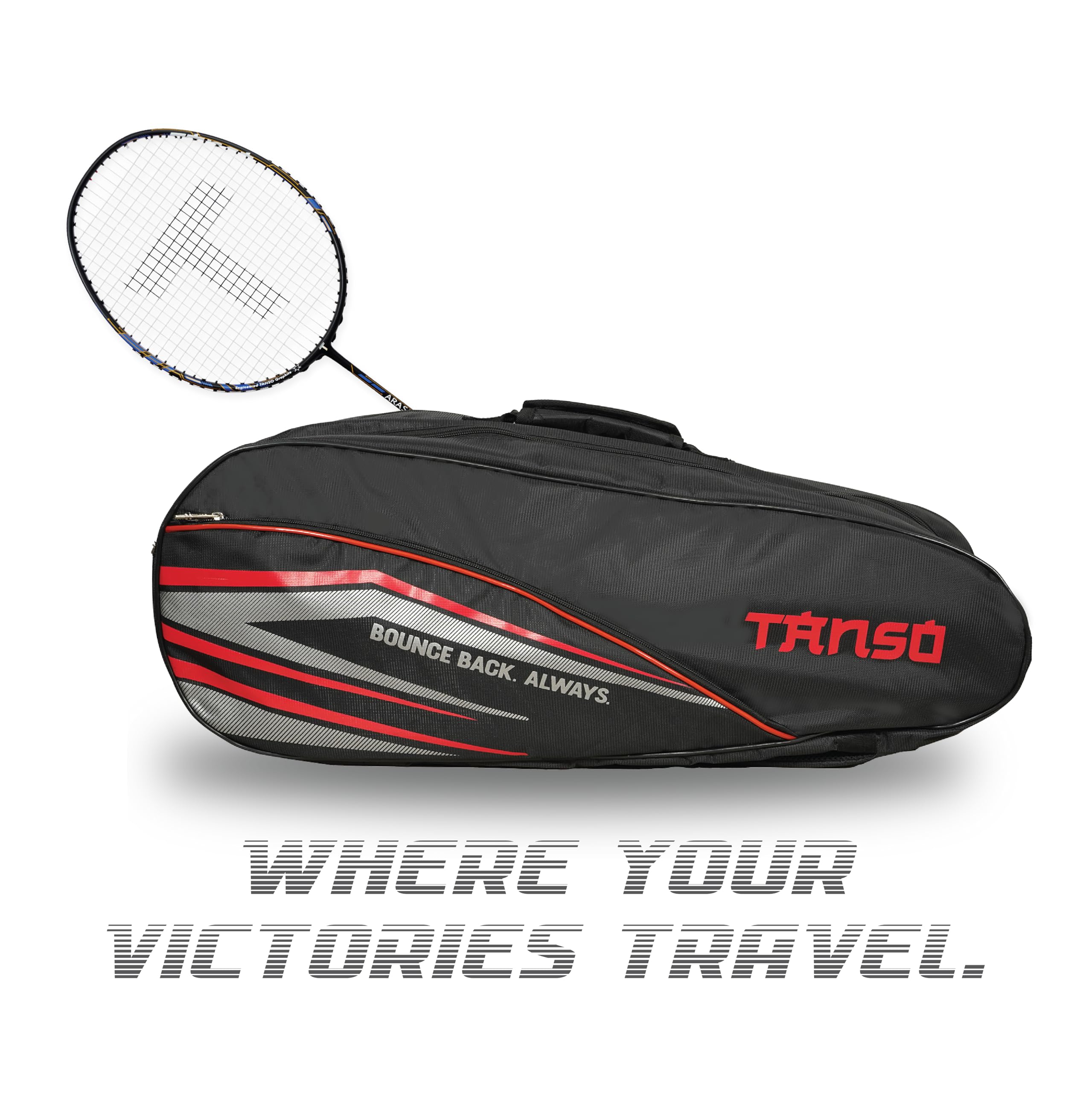 Tanso Arashi 2.0 Badminton Racket - Lightweight & Powerful -7