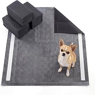 COSTWAY Welpen Unterlagen Aktivkohle, 60 x 60 cm,150 STK, 6-lagige PIPI Matten für Hunde, schnell trocknend, super saugfähig, auslaufsichere Welpenunterlagen, Trainingspads Trainingsunterlagen