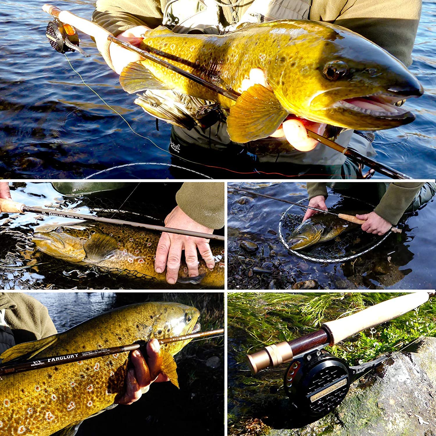 MAXIMUMCATCH Farglory Nymph Rute 4 in 1(Euro/tschechischer Nymphenstil), AAA Kork Handgriff, in #3#4#5 9'0"- 11'0''