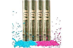 Gender Reveal Confetti Popper Set for Perfect Unforgettable Party Celebrations
