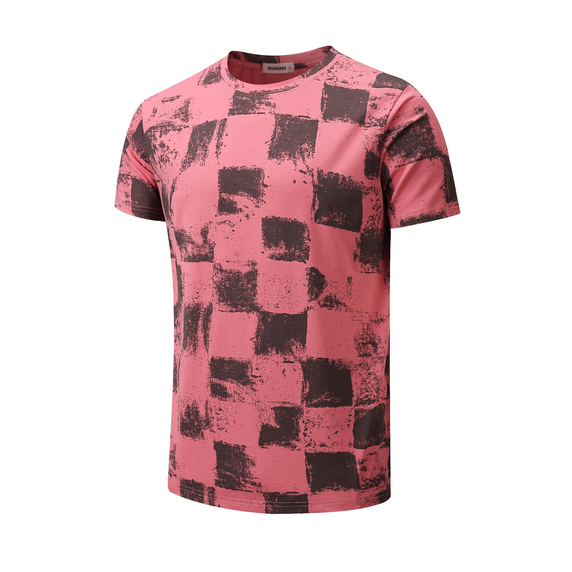 RONOMO Herren T-Shirt 95% Baumwolle 5% Spandex, Mikroelastik, Hautfreundlich