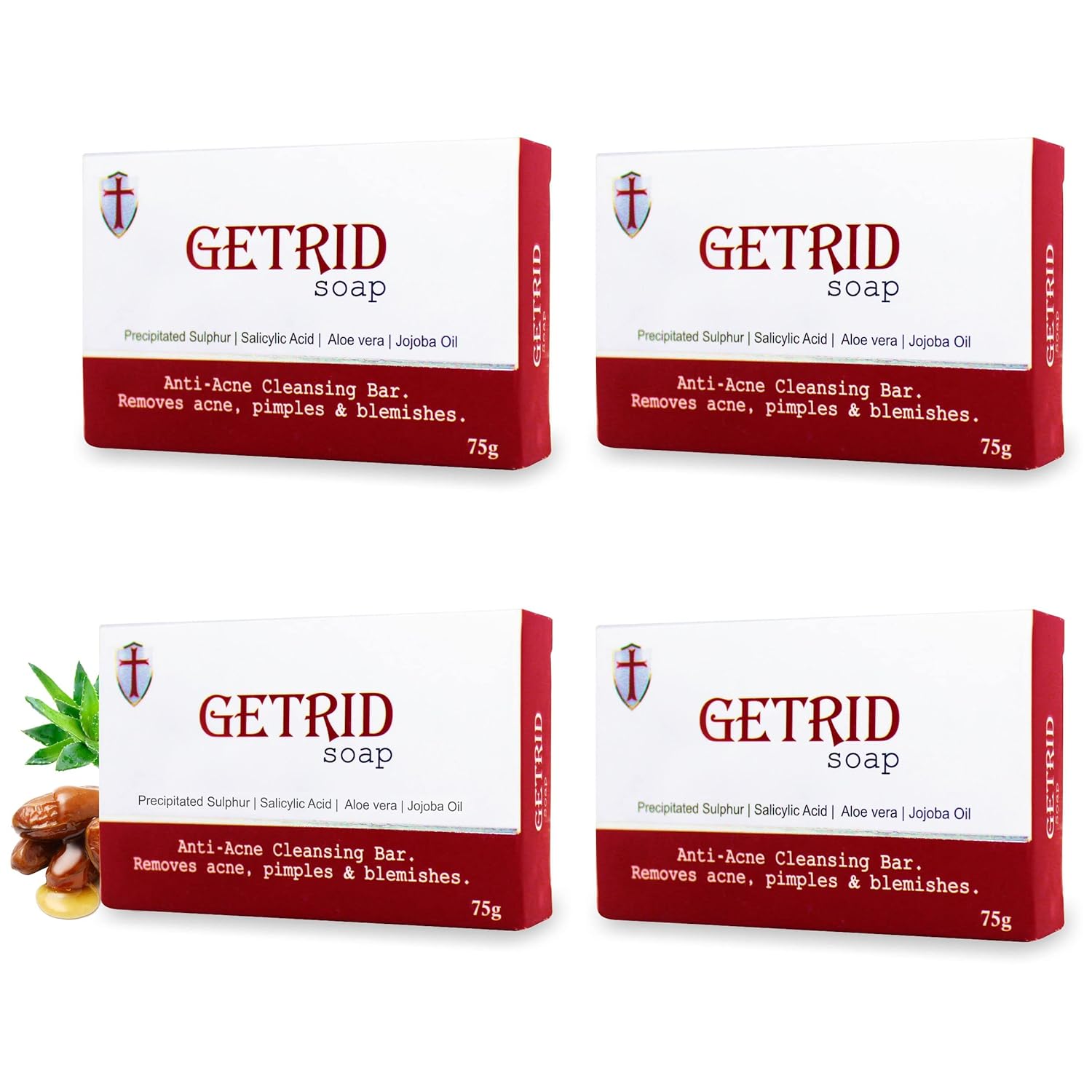 Buy GETRID AntiFungal, AntiBacterial & Astringent Face & Body Soap Enriched with Salicylic