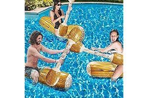 Inflatable Pool Floats, 3 Pack Battle Log Rafts for Kids and Adults,...