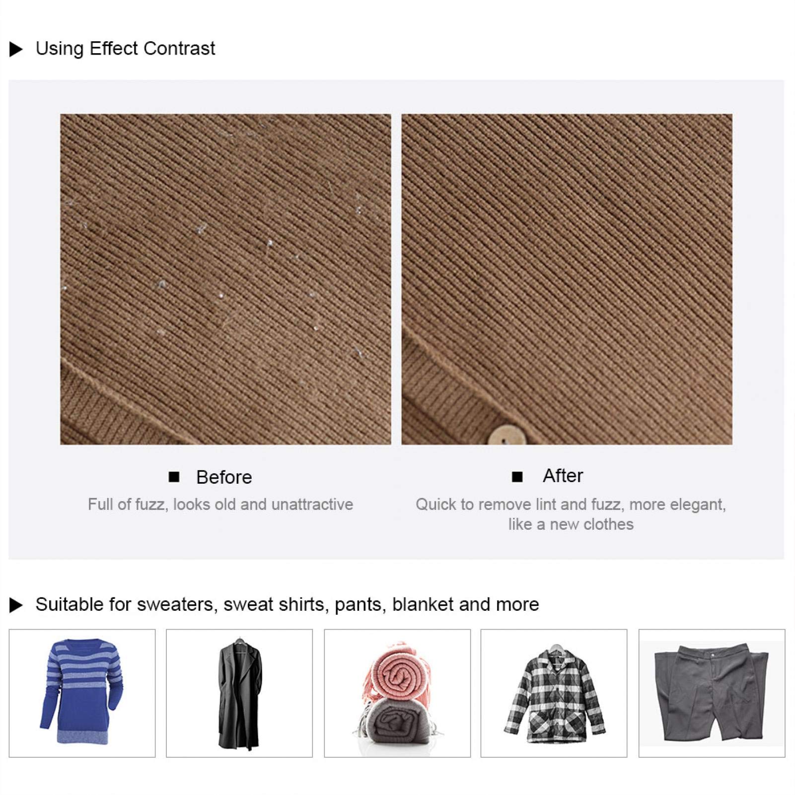 Rasoio per tessuti e levapelucchi, lame sostituibili per defuzzer elettrico portatile,Leva Pallini per Vestiti Levapelucchi Elettrico per maglione uso plug-in per rimuovere peli di vestiti pelucchi