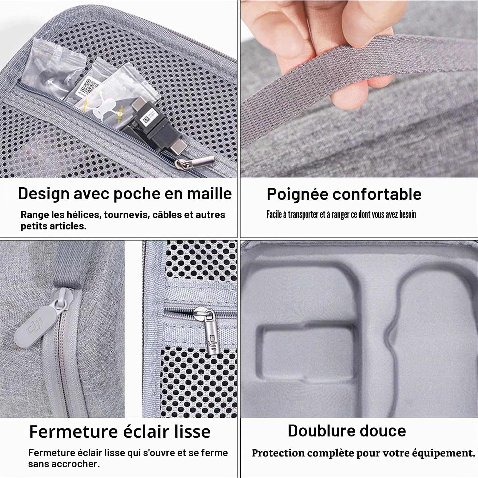 Gdraco Sac de Transport Rigide Portable Sac de Voyage avec Sac à bandoulière pour DJI Mini 3/Mini 3 Pro Accessoires de Protection pour Drone