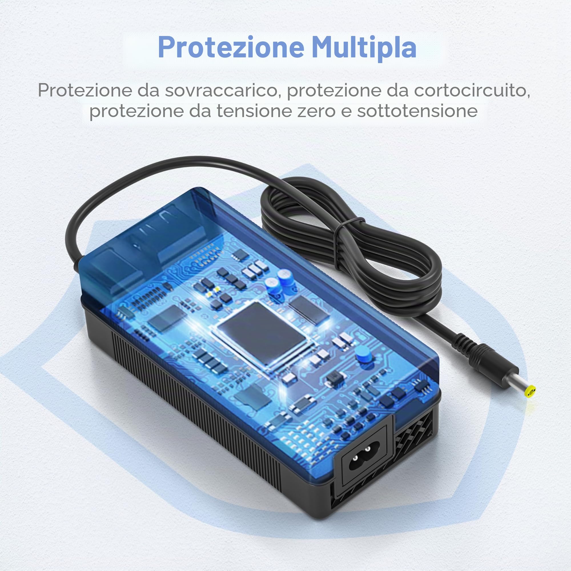 Caricatore Monopattino Elettrico per Kugoo M4/M4 Pro, 54.6V 2A Batteria Caricabatterie Hoverboard per Gotrax G2 G3 G4, Evercross H5, Hitway H5/H5 Pro, UrbanGlide E-Cross Pro Scooter Elettrico