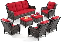 Vista 35 de Juego de 2 sillas de patio giratorias de 360 grados para exteriores y mesa auxiliar a juego – 3 sillas deslizantes de mimbre para patio con cojines