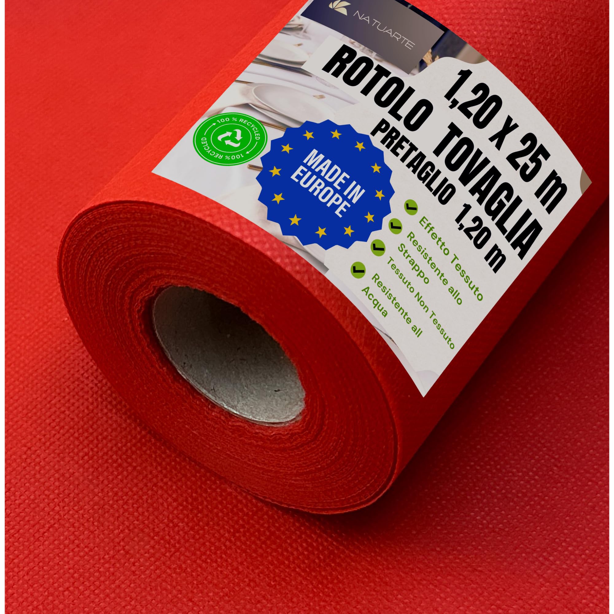 Tovaglia rossa in carta non tessuta larghezza 1,20 m - il rotolo da 25 m SOURIRE DES SAVEURS, Cantina Tolosa L'Union, consegna