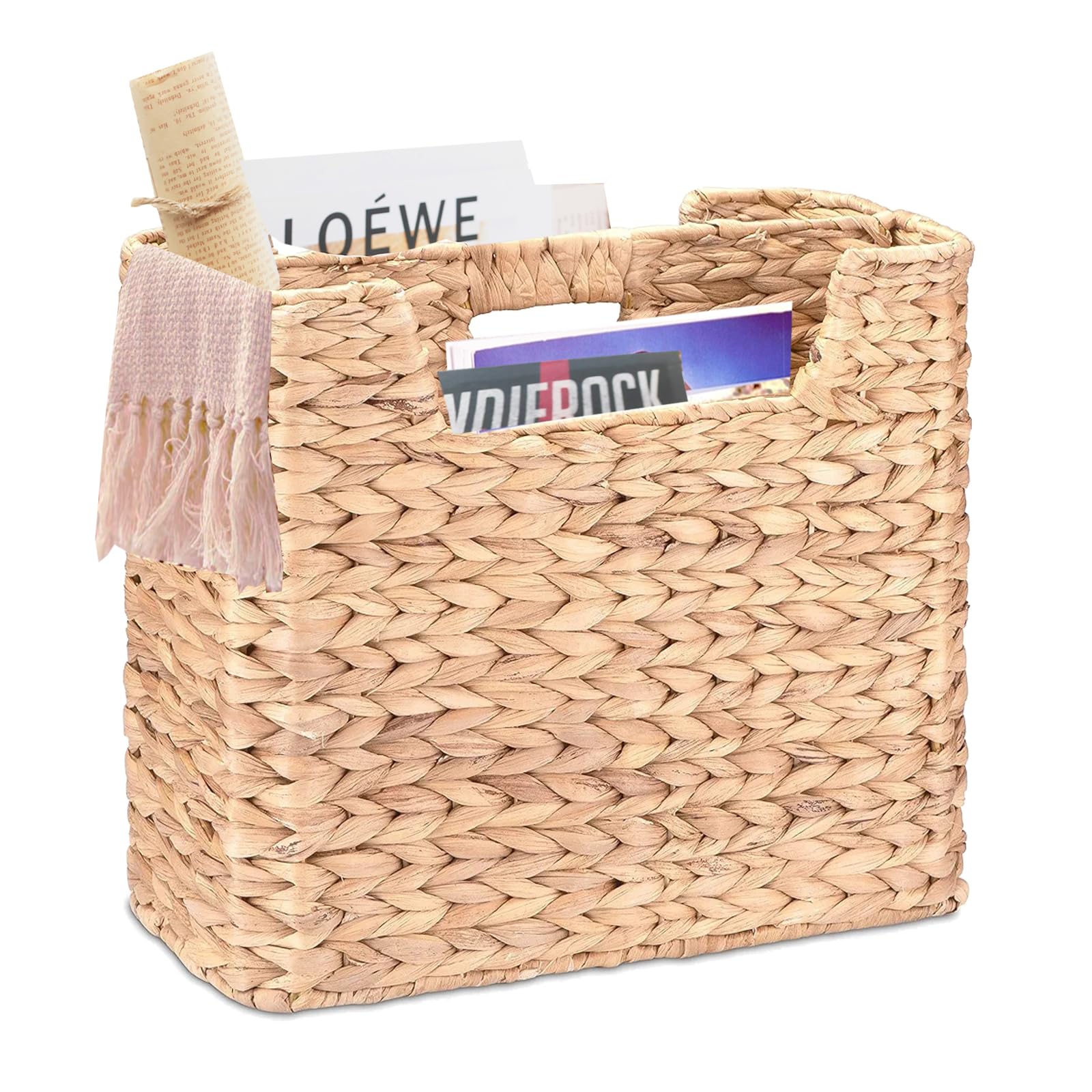 Magazines Basket - Wicker Magazine Rack
