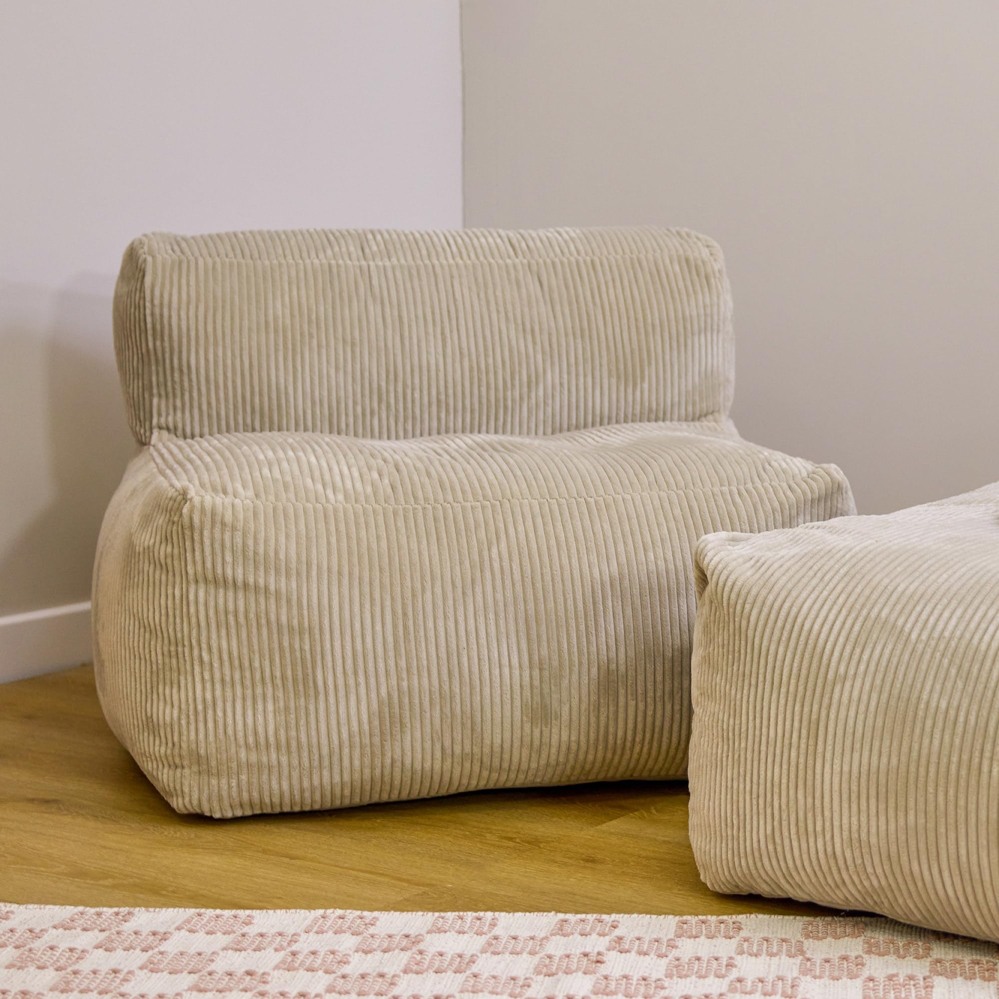 Prolenta Premium - Stoelkussens 6 st 40x40x7 cm stof crèmewit