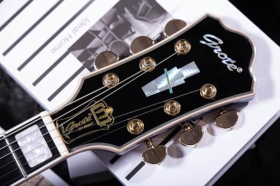 Grote LPF-001 Semi-Hollow Body Electric Guitar Coil Splitting with Gig Bag Blue