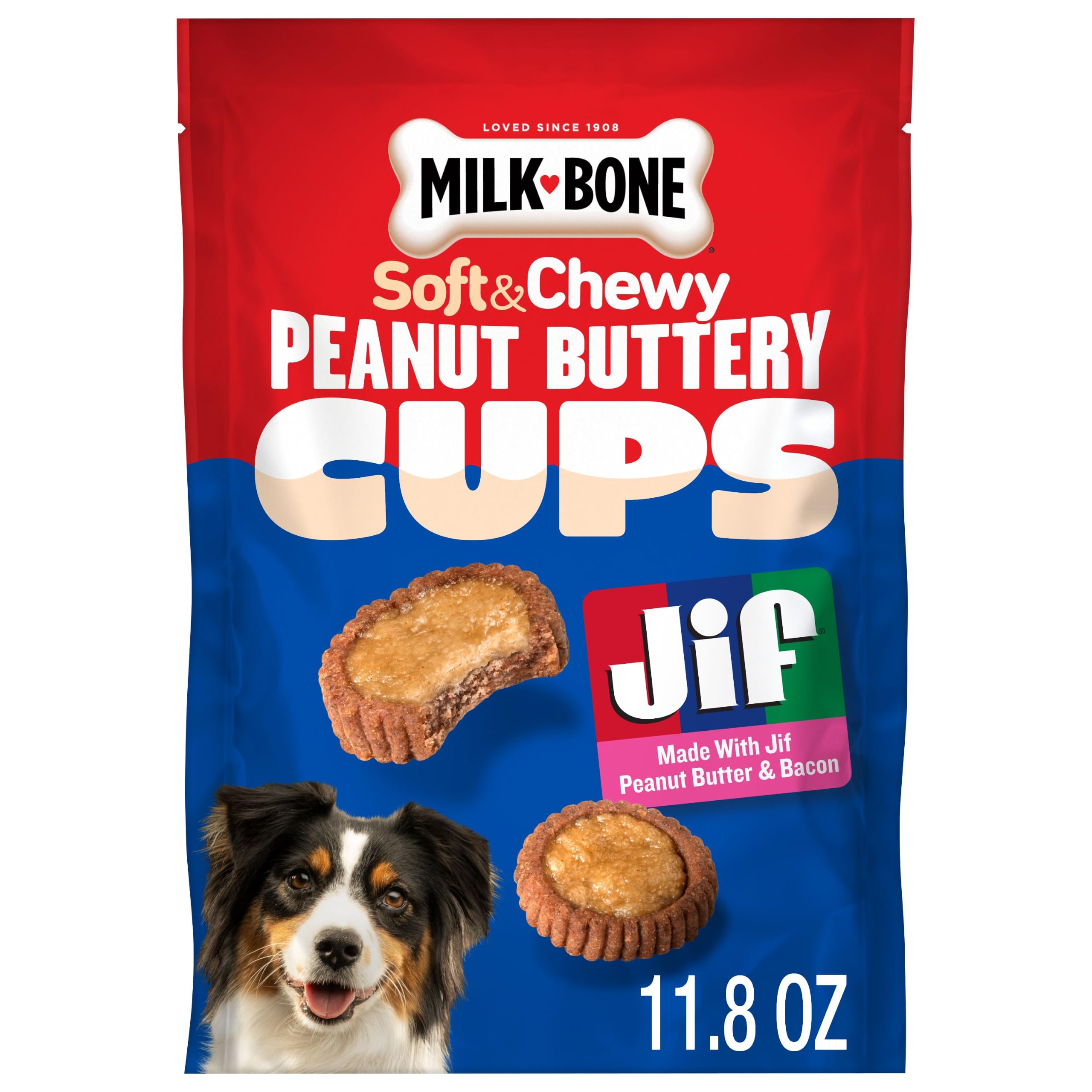 Milk-Bone Soft &amp; Chewy Peanut Buttery Cups, 11.8 Oz. Bag