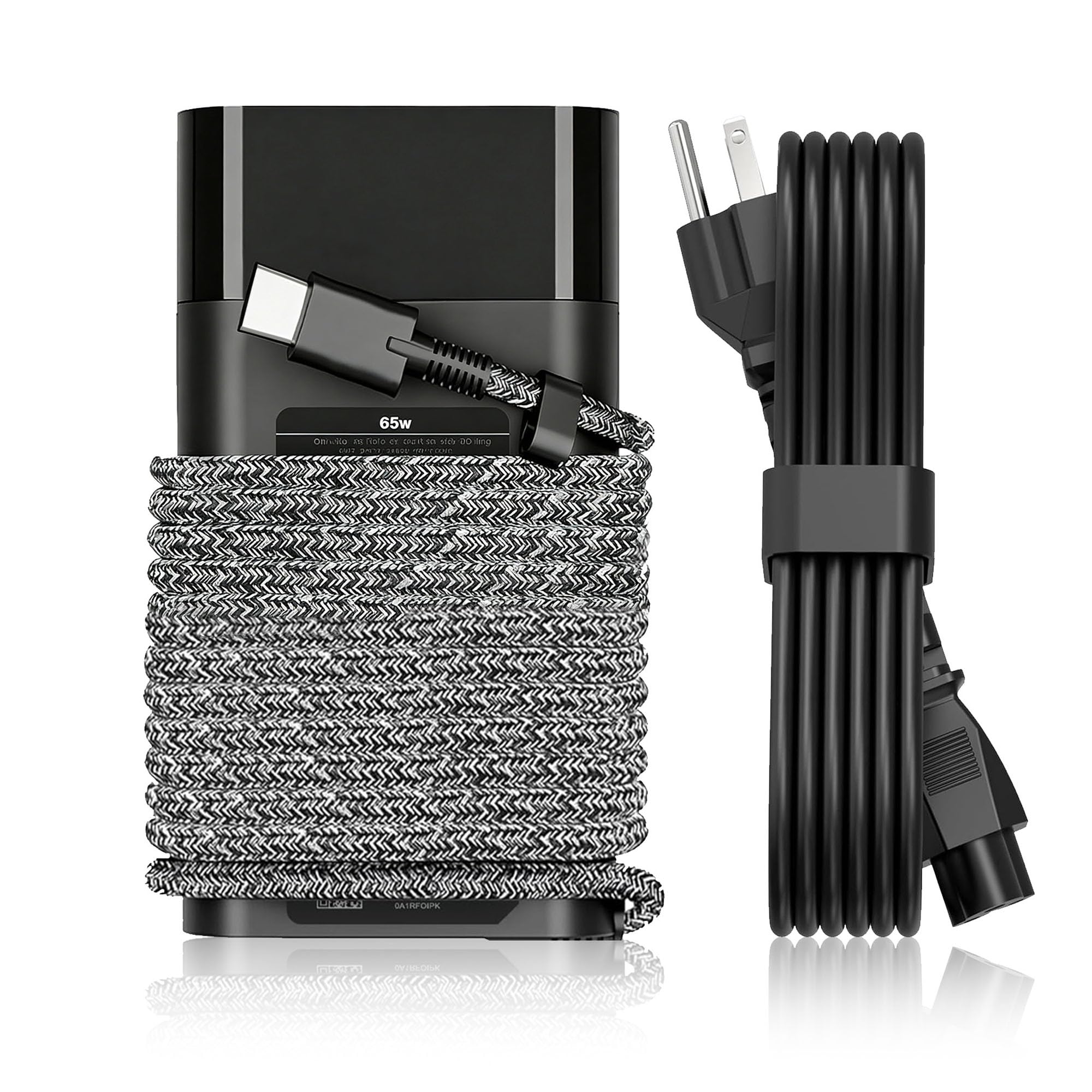 New Slim 65W USB C Laptop Charger Replacement for HP Laptop Charger Elitebook x360 Pavilion Spectre Chromebook Envy Elite x2 Computer Travel Type C Braided Cable Power Cord Ac Adapter