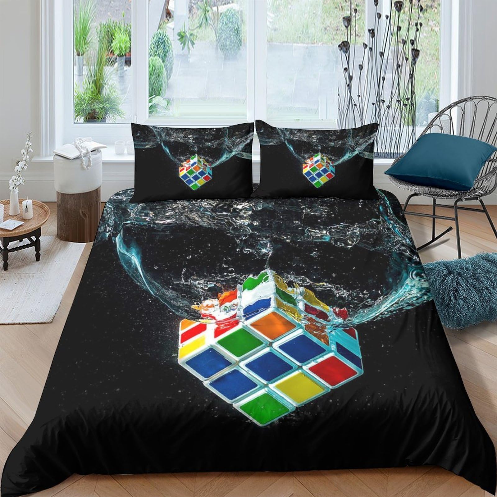 Ctjqhvkz Style-7 3D Printed Fitted Sheet Microfiber Galaxy Starry Sky Bed Cover For Bedroom, Child And Adult Sleep Decor, Dustproof And Easy To Wash Single（135X200cm）