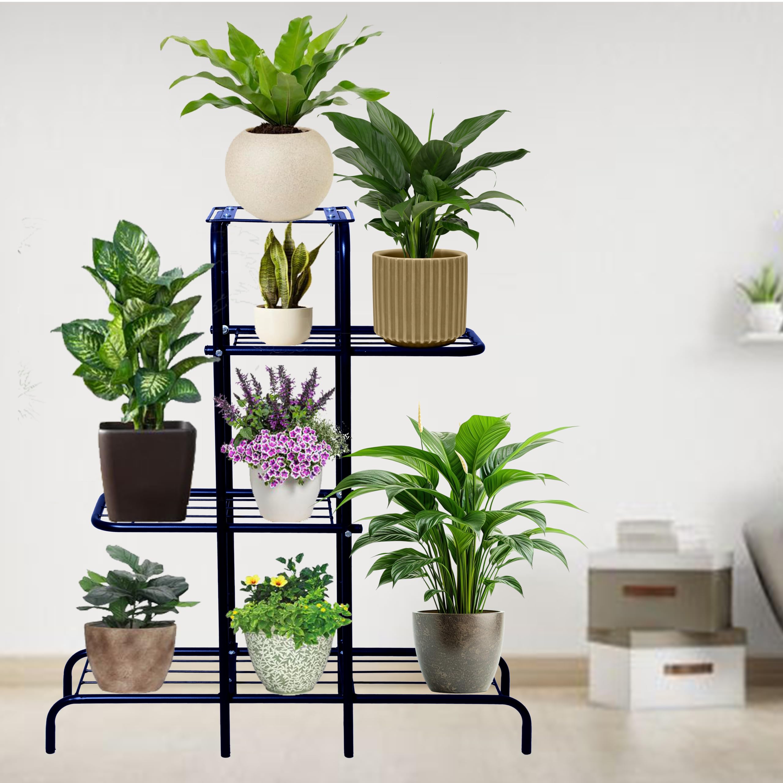 D&V ENGINEERING - Creative in innovation 4 Tier Metal Indoor & Outdoor Plant Stand, Potted Plant Holder, Flower pot stand - Black (B09P65912V) Amazon Price History, Amazon Price Tracker