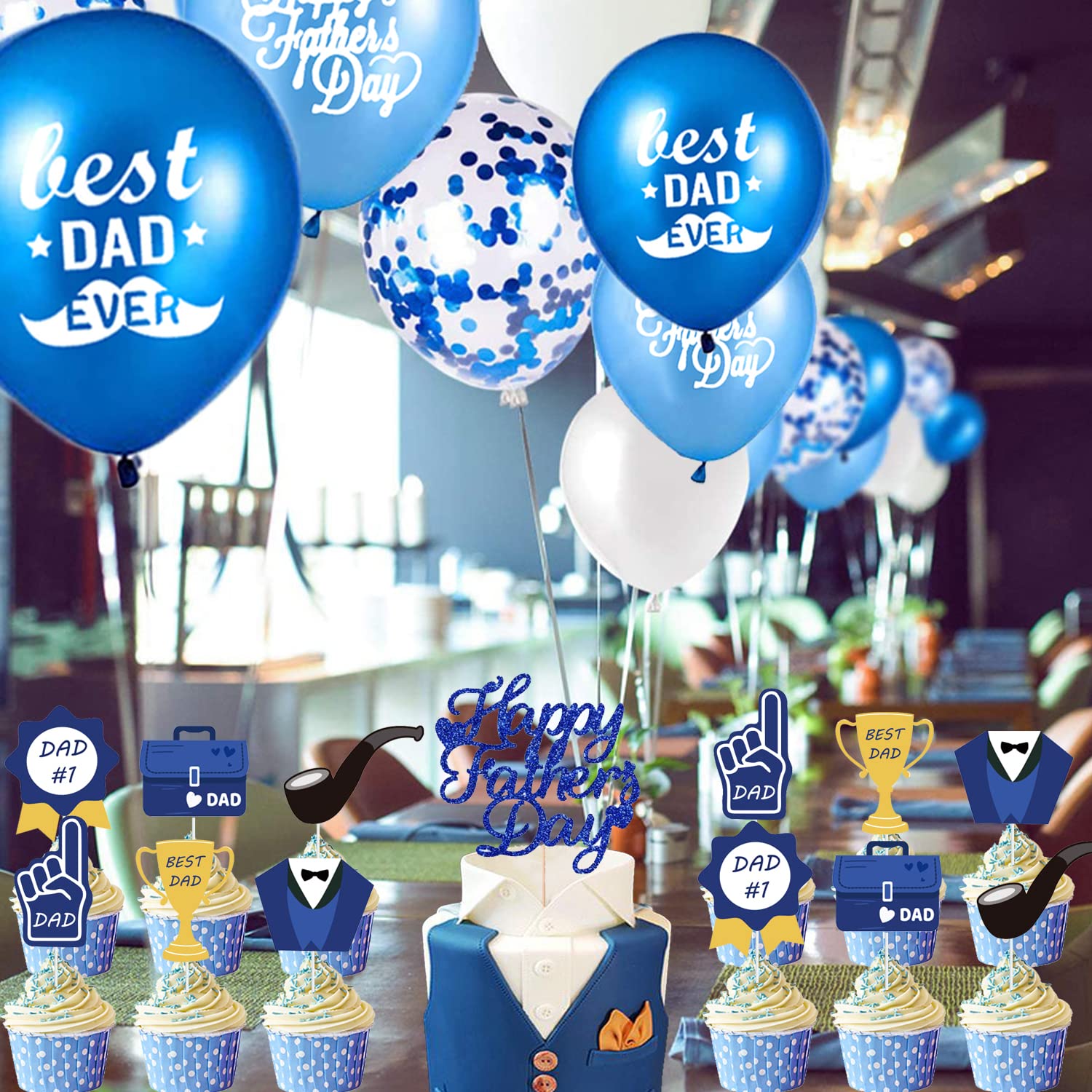 Happy Fathers Day Decorations Buy Festiko Happy Father's Day Combo