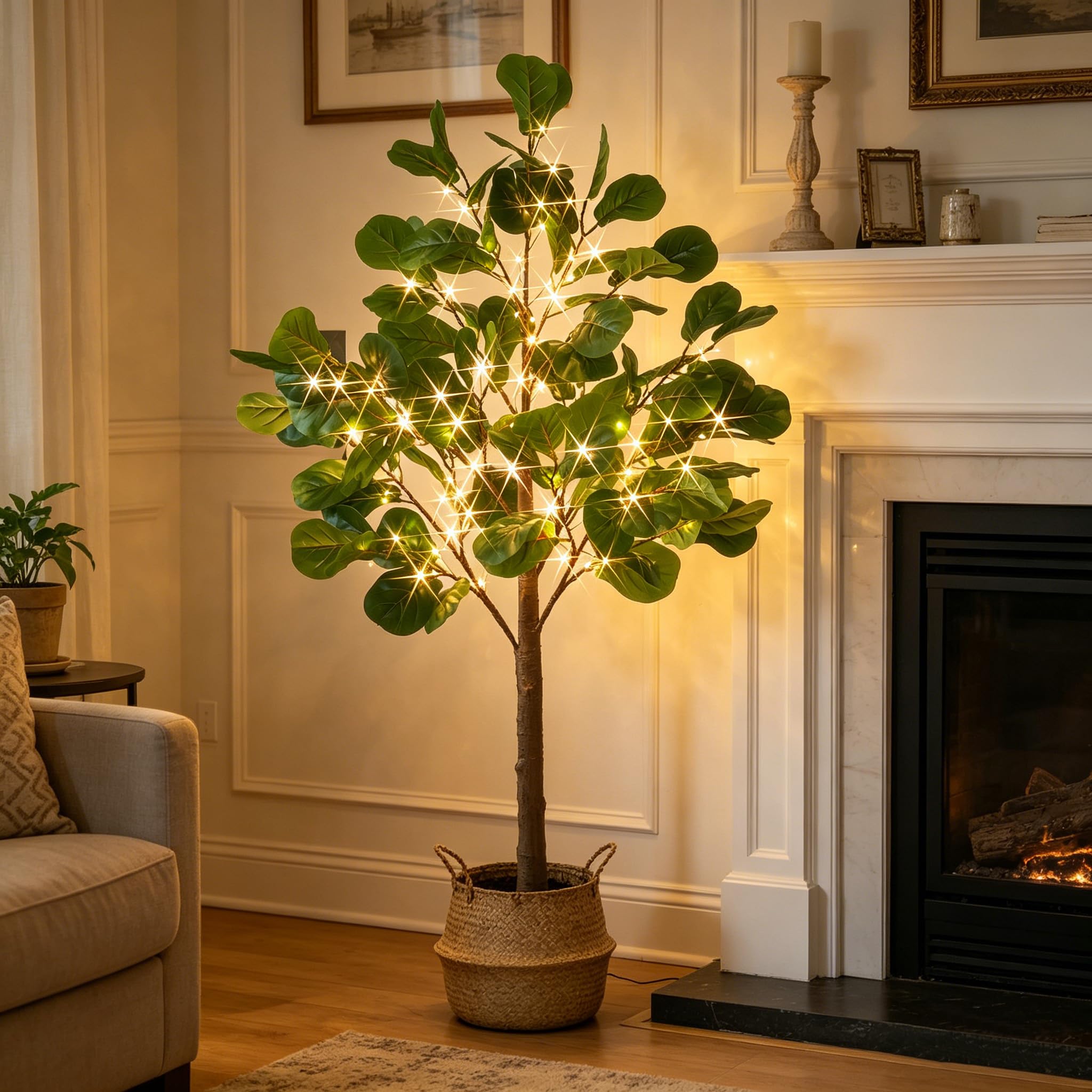 Amazon.com: LITBLOOM Lighted Fiddle Leaf Fig Tree 4FT 102 LED