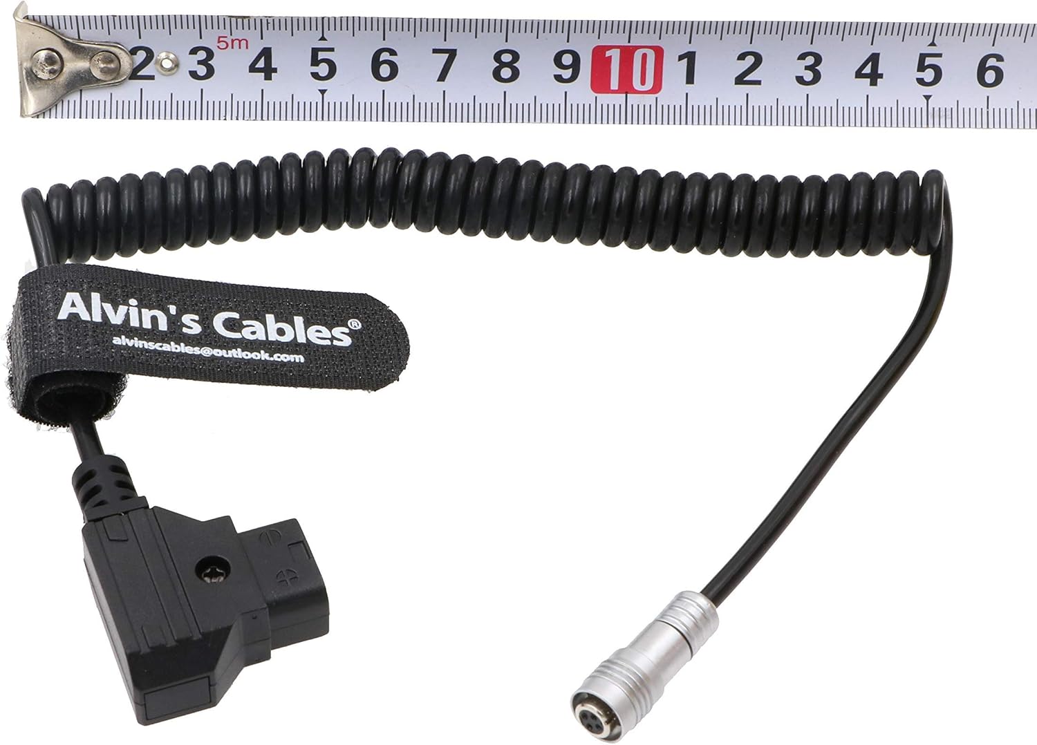 Alvin's Cables PORTKEYS BM5 BM7 Monitor Power Cable D-TAP to 4 Pin Female Coiled Power Cord