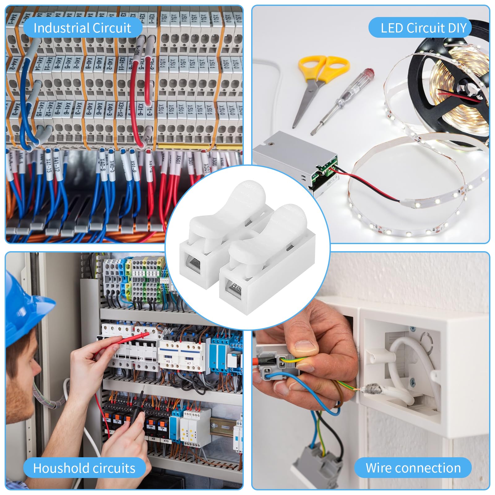 120 Pcs CH2 Quick Connectors, Electrical Wire Connectors Push Fit, Spring Terminal Block, Electrical Connectors Block - Image 4