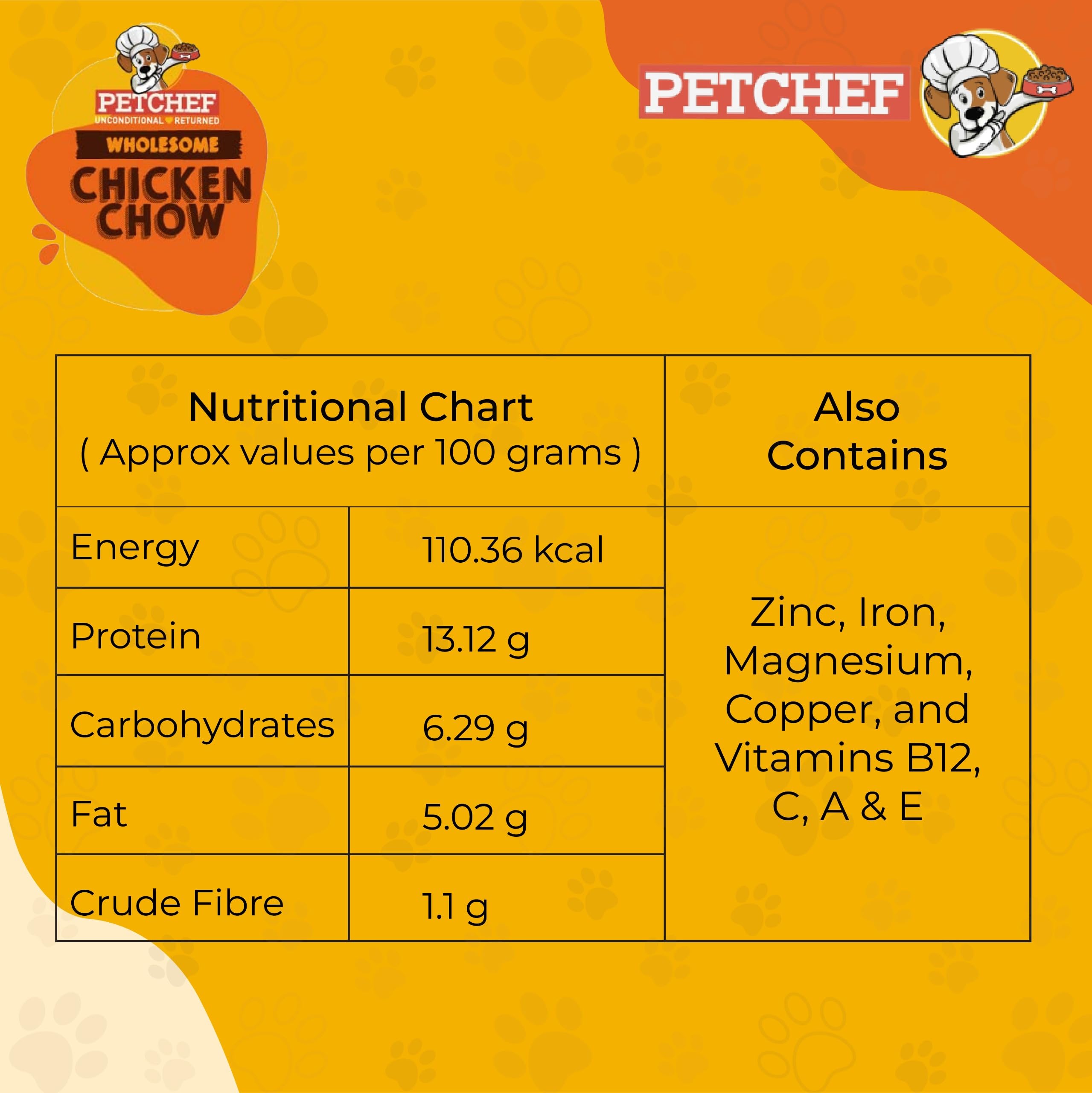 PetChef's Wet Dog Food|Grain-Free Chicken Chow & Brown Rice|Delicious wet Gravy|Natural and Grain-Free, No Artificial Flavours, Added Vitamins and Proteins|Dog Food for Adult and Puppy|Pack of 1x300gm 2