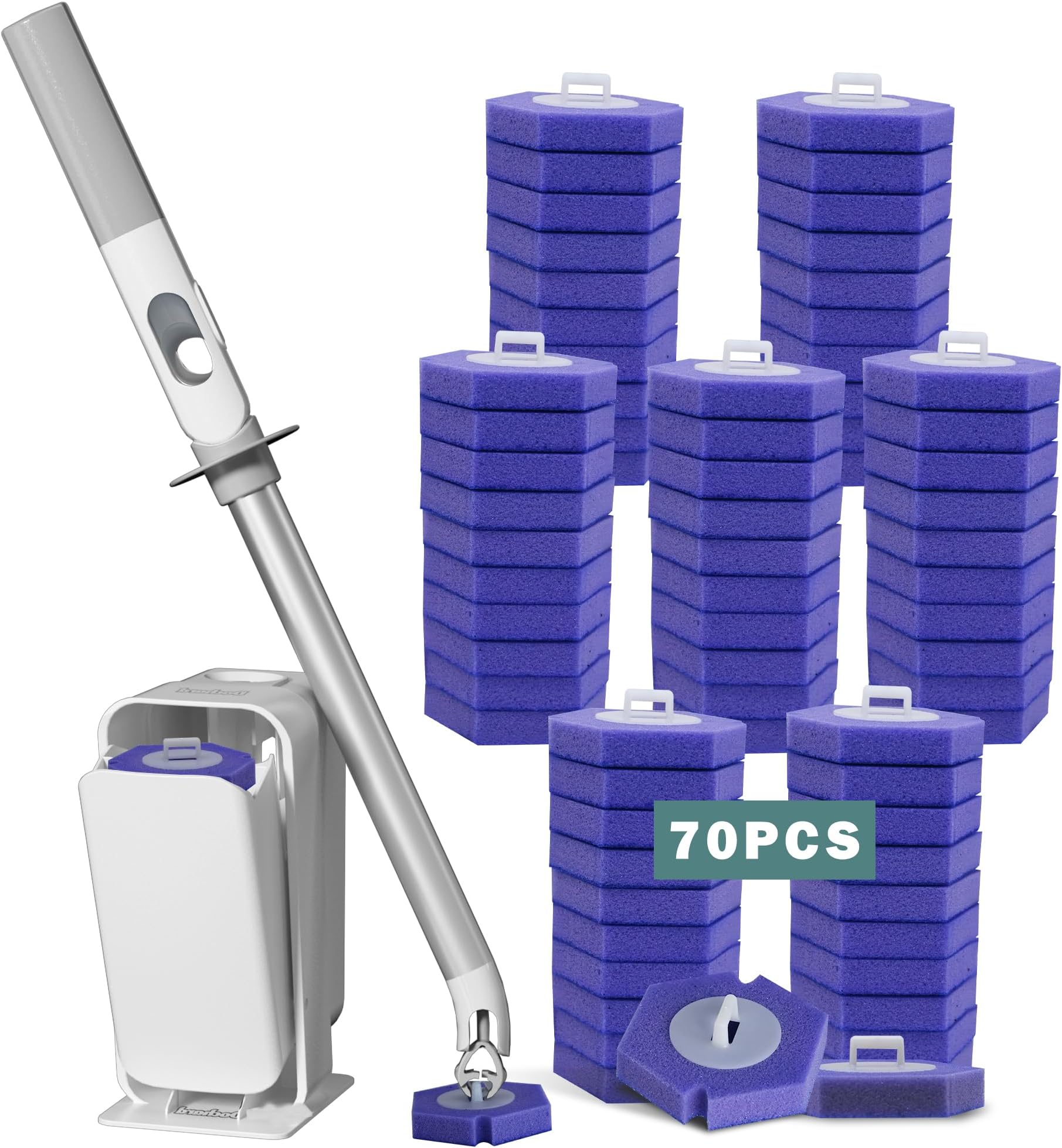 Amazon.com: Mr. Clean Toilet Scrubber Kit Magic Eraser, White/Blue ...